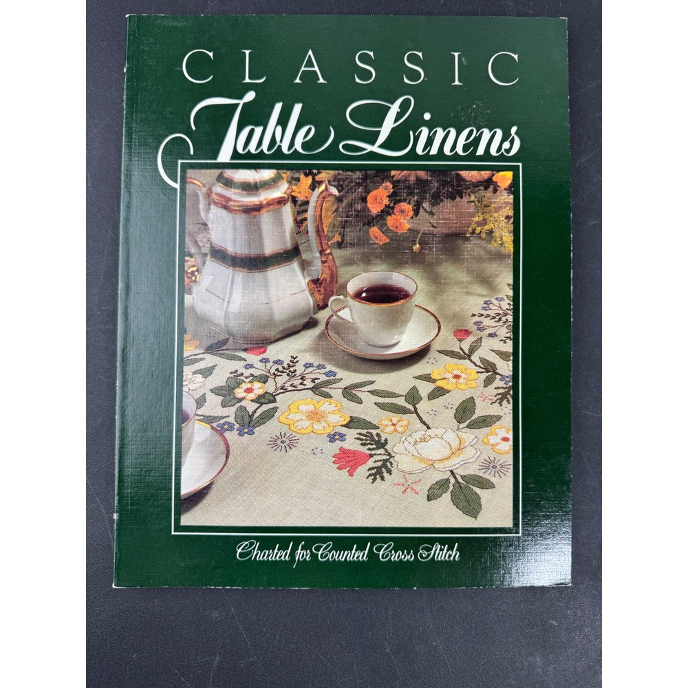 Classic Table Linens Counted Cross Stitch Pattern Book 1984 Just CrossStitch